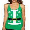ALLNTRENDS Women's Tank Top Santa Claus Suit Ugly Christmas Sweater (S, Envy Green) view 1