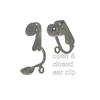 AMUNET silver plated sapphire blue crystal clip on earrings view 4