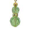 AMUNET gold plated peridot green crystal clip on earrings view 2