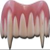 Top Set of White Vampire Teeth with Fangs view 1