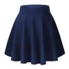 Urban CoCo Women's Basic Versatile Stretchy Flared Casual Mini Skater Skirt (X-Large, Navy Blue) view 1