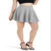 Urban CoCo Women's Basic Versatile Stretchy Flared Casual Mini Skater Skirt (Grey, M) view 2