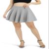 Urban CoCo Women's Basic Versatile Stretchy Flared Casual Mini Skater Skirt (Grey, M) view 3