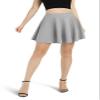 Urban CoCo Women's Basic Versatile Stretchy Flared Casual Mini Skater Skirt (Grey, M) view 4