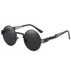 Dollger Black Round Sunglasses Retro Vintage Steampunk Sunglasses for Men view 1