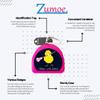 Zumoe Lacrosse Mouthguard Case  Retainer, Dental Guard & Aligner Holder with Secure Carabiner Clip, Writable Name Tag, Lacrosse Chicks with Sticks view 4
