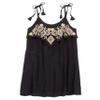 Justice Girls Sleeveless Cover-Up Swimsuit, Black, 5 view 1
