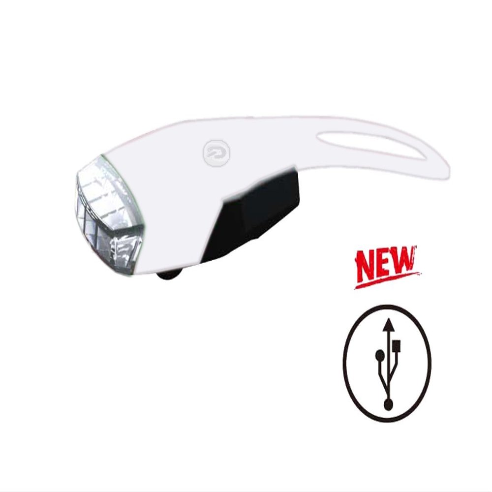 Bright Ideas Silicone USB Rechargeable LED Bike Headlight