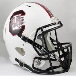 Riddell South Carolina Gamecocks Deluxe Replica Speed Helmet - Medium, Black, Adults, Unisex, Collectibles, Football, Helmet