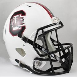 Riddell South Carolina Gamecocks Deluxe Replica Speed Helmet - Medium, Black, Adults, Unisex, Collectibles, Football, Helmet