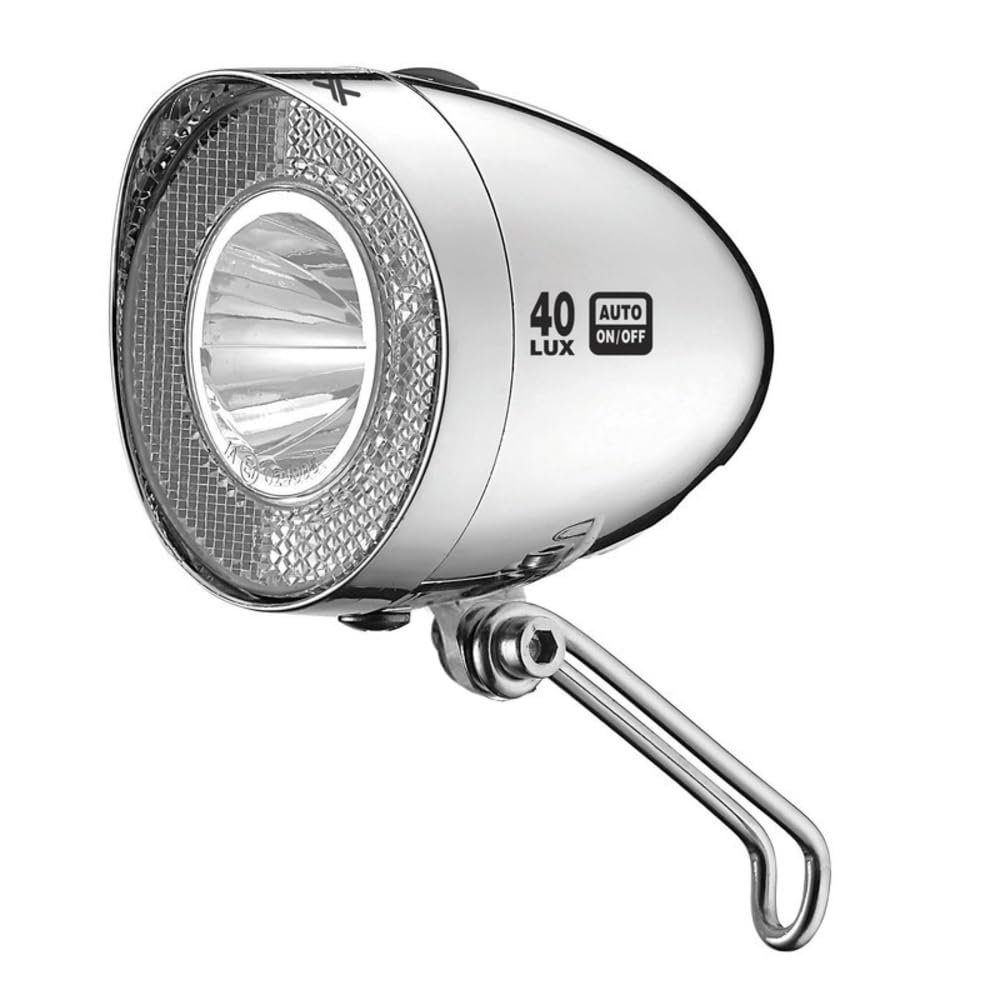 XLC Unisex  Adult's CL-D04 LED Dynamo Headlight, Silver, Standard Size