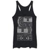 Lost Gods Boom Boxes Women's Racerback Tank Top, Black Heather, Medium view 2
