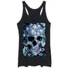 LOST GODS Women's Flower Skull Racerback Tank Top - Black Heather - Small view 2