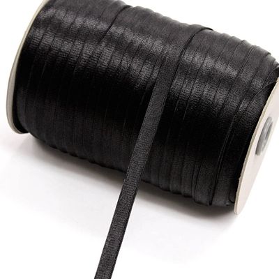 12 Yards of LEDA 10mm Plush Back Bra Strap Elastic, Jet Black, Made in Italy
