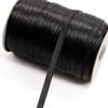 12 Yards of LEDA 10mm Plush Back Bra Strap Elastic, Jet Black, Made in Italy view 1