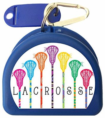 Zumoe Lacrosse 7 Standing Sticks Retainer and Mouthguard Case with Carabiner, Durable Mouthguard Case for Sports, Retainer Holder for Travel and Protection, Ideal for Secure Storage - Purple