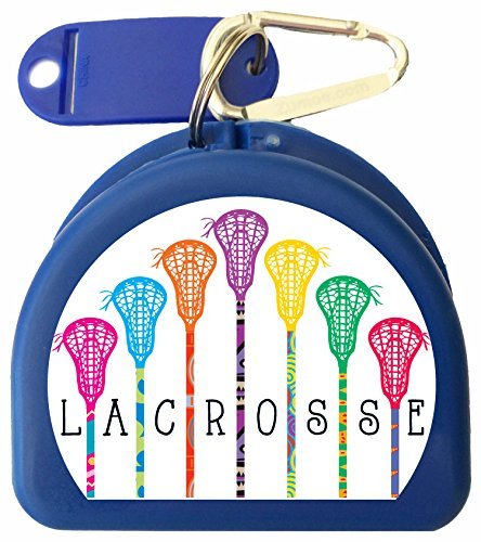 Zumoe Lacrosse 7 Standing Sticks Retainer and Mouthguard Case with Carabiner, Durable Mouthguard Case for Sports, Retainer Holder for Travel and Protection, Ideal for Secure Storage - Purple