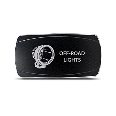CH4x4 Rocker Switch Off-Road Lights Symbol 3 - Horizontal - Red LED