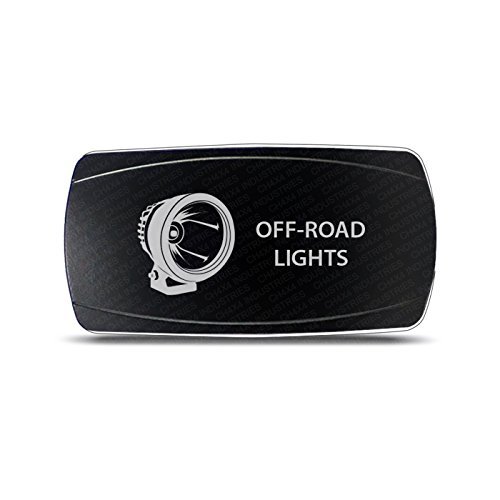 CH4x4 Rocker Switch Off-Road Lights Symbol 3 - Horizontal - Red LED