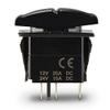 CH4x4 Rocker Switch Off-Road Lights Symbol 3 - Horizontal - Red LED view 3