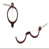 Calabria 2945R Folding Eye Monocle Necklace +2.75 Wine Red Magnifying Jewelry Pendant Chain Magnifier Glass Hanging Eyepiece view 3