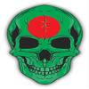 Zirni Skull Flag Bangladesh Sticker Decal Design 4'' X 5''