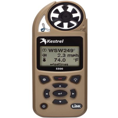 Kestrel 5500 Weather Meter with Link and Vane Mount, Tan