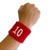Couver Unisex Red Sports/Athletic with Number Embroidery Sweat Wristband, Number 13, 2.76" x 2.36", 1 Piece view 4