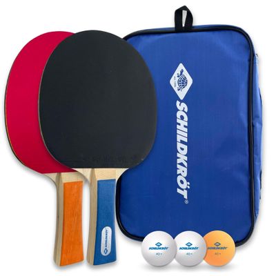 Donic-Schildkrt Hobby Table Tennis Set for 2 Players, 2 Bats, 3 Balls, in Carrying Bag