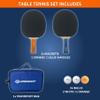 Donic-Schildkrt Hobby Table Tennis Set for 2 Players, 2 Bats, 3 Balls, in Carrying Bag view 2