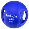 CanDo Molded Dual-Handle Medicine Ball for Strength Training, Core Workouts, Warmups, Cardio, and Plyometrics with Handles for Home and Clinic Use view 1