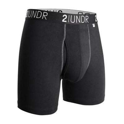 2UNDR Men's Swingshift Boxers,Black/Grey,XXX-Large