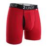 2UNDR Men's Swingshift Boxers,Red/Red,X-Small view 1