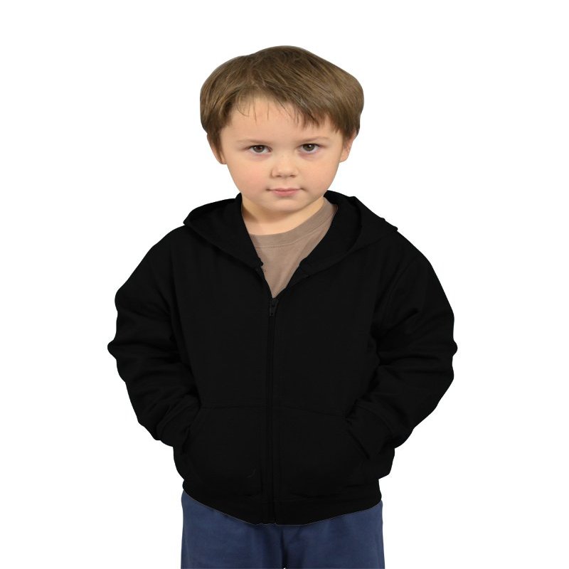 Monag Toddler Fleece Jacket with Hoodi, Kids Fleece hooded Jacket 6Y Black