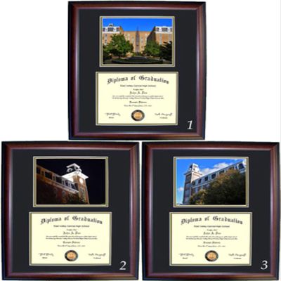 Arkansas Diploma Frame - Photo Option #1 - Walnut Frame