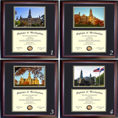 Park Diploma Frame - Photo Option #2 - Walnut Frame