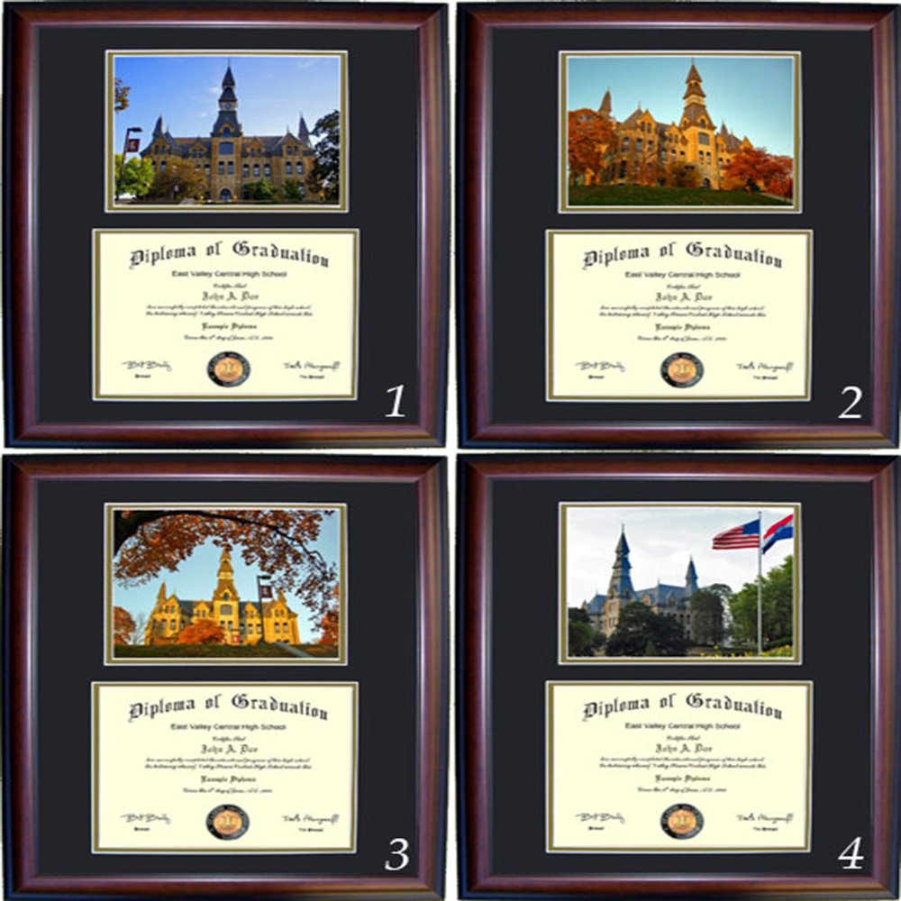 Park Diploma Frame - Photo Option #2 - Walnut Frame