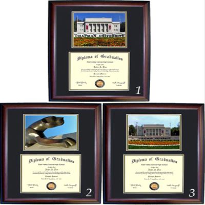 Chapman Diploma Frame - Photo Option #1 - Walnut Frame