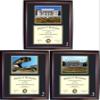 Chapman Diploma Frame - Photo Option #1 - Walnut Frame view 1