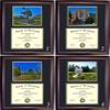Wyoming Diploma Frame - Photo Option #2 - Walnut Frame view 1