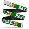 Buckle-Down Web Belt, Shaggy Poses/BAKED Green/White, 1.0" Wide - Fits up to Kids Size 20 view 1