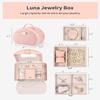 Vlando Princess Style Jewelry Box for Girls Jewelry Box Girls 12-14 3-Layer Kids Jewelry Box with Mirror Little Girls Jewelry Box 8-12 Birthday Gift for Teens Girls (Pink) view 3