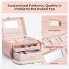 Vlando Princess Style Jewelry Box for Girls Jewelry Box Girls 12-14 3-Layer Kids Jewelry Box with Mirror Little Girls Jewelry Box 8-12 Birthday Gift for Teens Girls (Pink) view 4