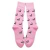 SummerTies Skunk Mens Dress Socks - Black on Pink view 3
