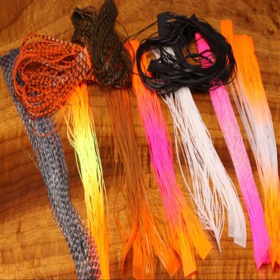 Hareline Micro Silicone Legs Barred Pumpkin