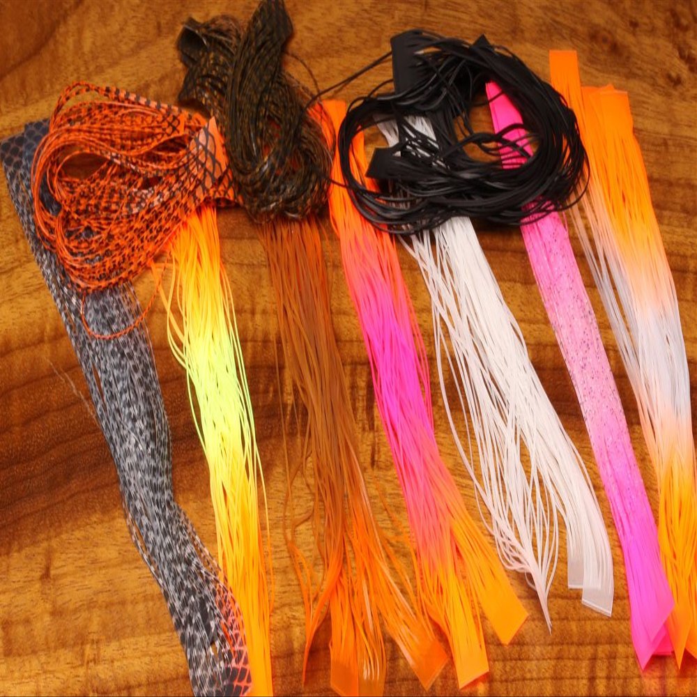 Hareline Micro Silicone Legs Barred Pumpkin