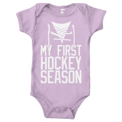 My First Hockey Season - Sports Fan Bodysuit (Light Purple, 24 Months)
