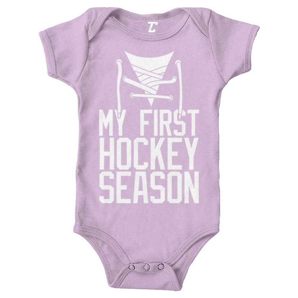 My First Hockey Season - Sports Fan Bodysuit (Light Purple, 24 Months)