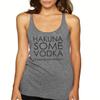 ALLNTRENDS Women's Tank Top Hakuna Some Vodka It Mean's Get Wasted (XL, Premium Heather) view 1