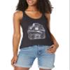 Lost Gods Chimp Beat Women's Racerback Tank Top, Black Heather, X-Large view 1
